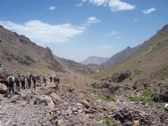 Returning to Imlil from refuge nelter